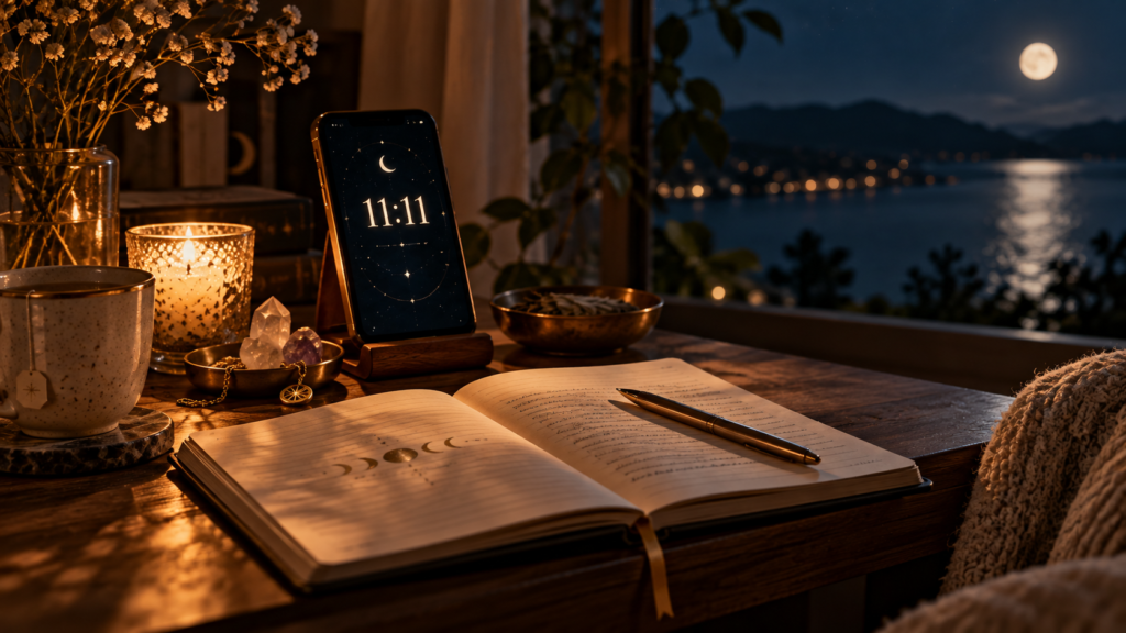journaling and reflection after seeing the angel number 1111