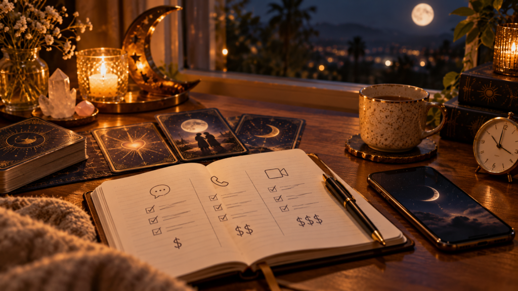 journaling before an online love psychic reading